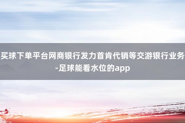 买球下单平台网商银行发力首肯代销等交游银行业务-足球能看水位的app