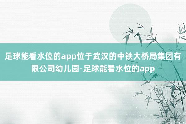 足球能看水位的app位于武汉的中铁大桥局集团有限公司幼儿园-足球能看水位的app