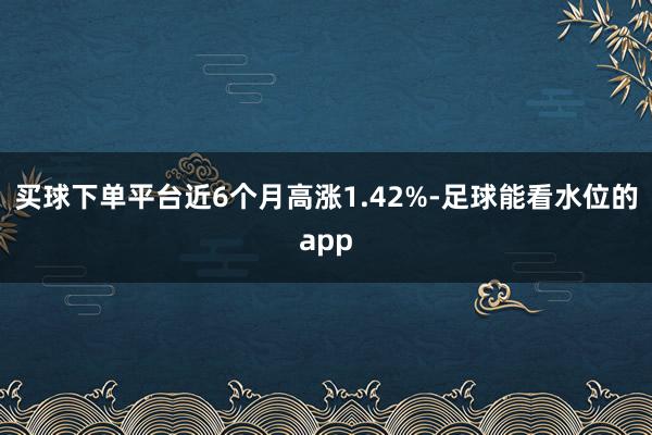 买球下单平台近6个月高涨1.42%-足球能看水位的app