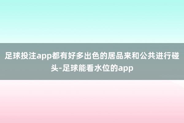 足球投注app都有好多出色的居品来和公共进行碰头-足球能看水位的app