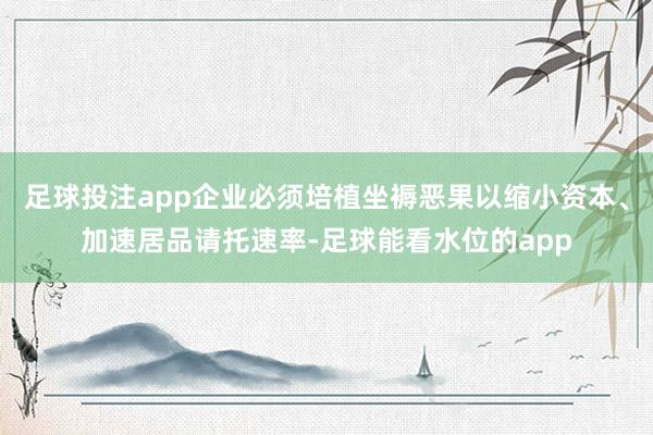 足球投注app企业必须培植坐褥恶果以缩小资本、加速居品请托速率-足球能看水位的app