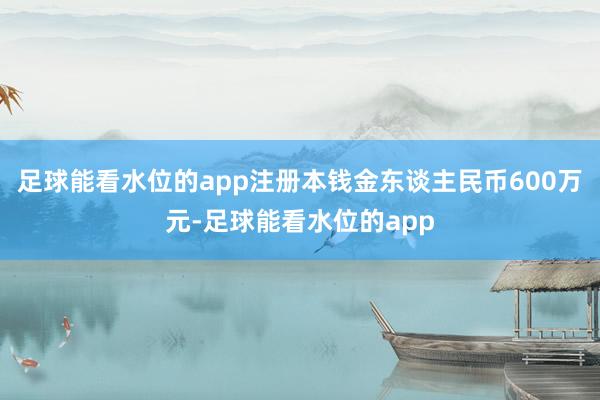 足球能看水位的app注册本钱金东谈主民币600万元-足球能看水位的app