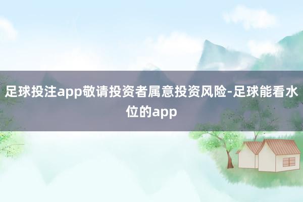 足球投注app敬请投资者属意投资风险-足球能看水位的app