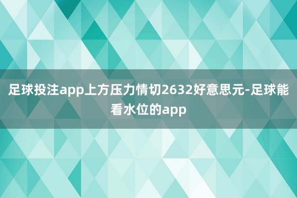 足球投注app上方压力情切2632好意思元-足球能看水位的app