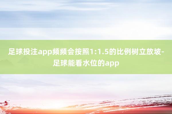 足球投注app频频会按照1:1.5的比例树立放坡-足球能看水位的app