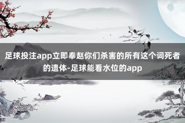 足球投注app立即奉赵你们杀害的所有这个词死者的遗体-足球能看水位的app