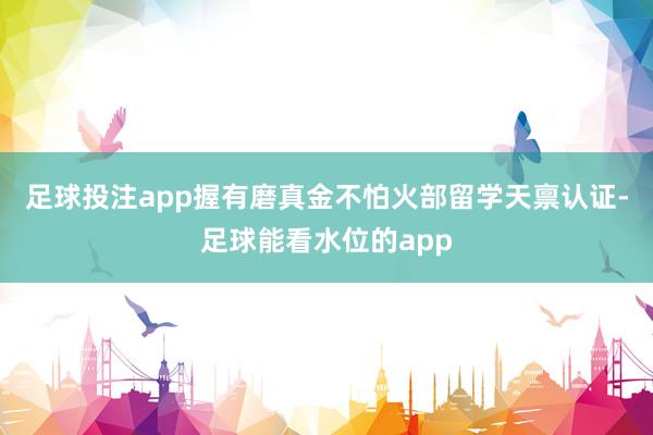 足球投注app握有磨真金不怕火部留学天禀认证-足球能看水位的app