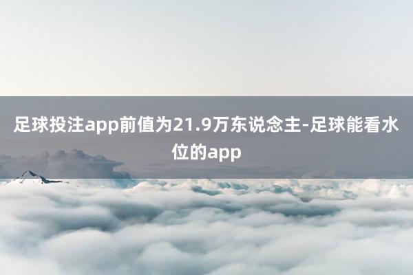 足球投注app前值为21.9万东说念主-足球能看水位的app